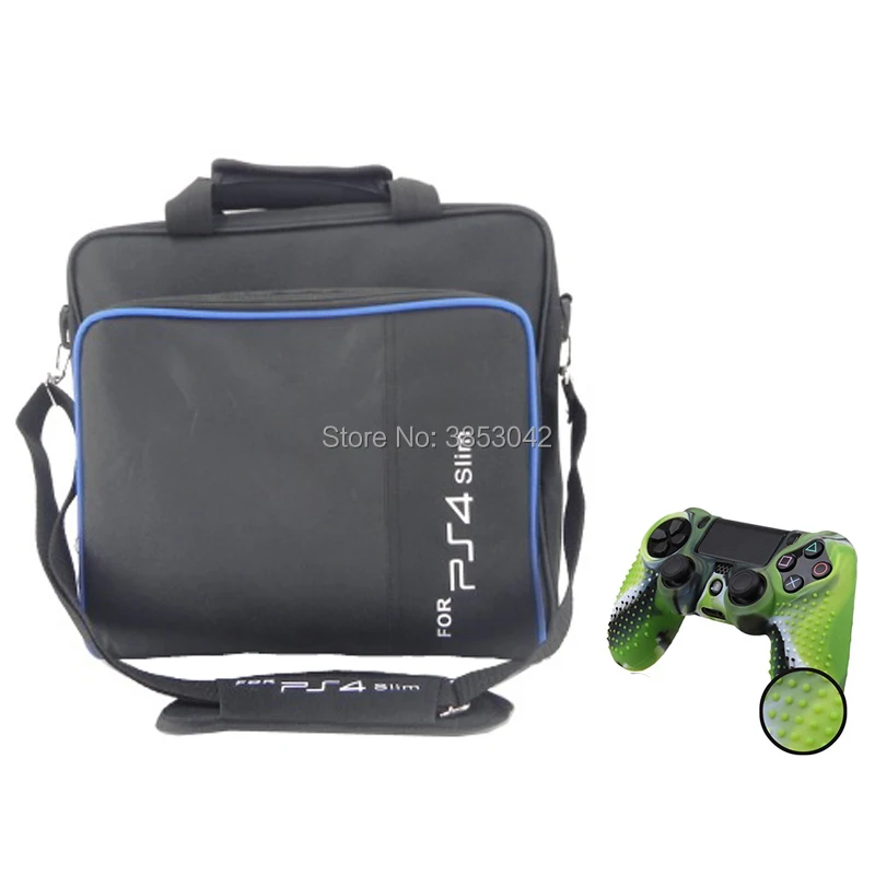PS4 Slim Carry Bag Storage Travel Protective Case Handbag Shoulder Bag for PS4 Slim Playstation 4 Slim Console Controllers (9)