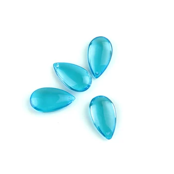 

50pcs/Lot , Aquamarine Color, 38mm Tear Drop Crystal , Crystal Curtain Pendant For Diy Wedding Party&Curtain , Chandelier Parts