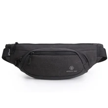 Hk Fanny Pack Men Black Waterproof Waist Bags for Men Fashion Cigarette Phone Case Money Belt for Travel Security Wallet Purse