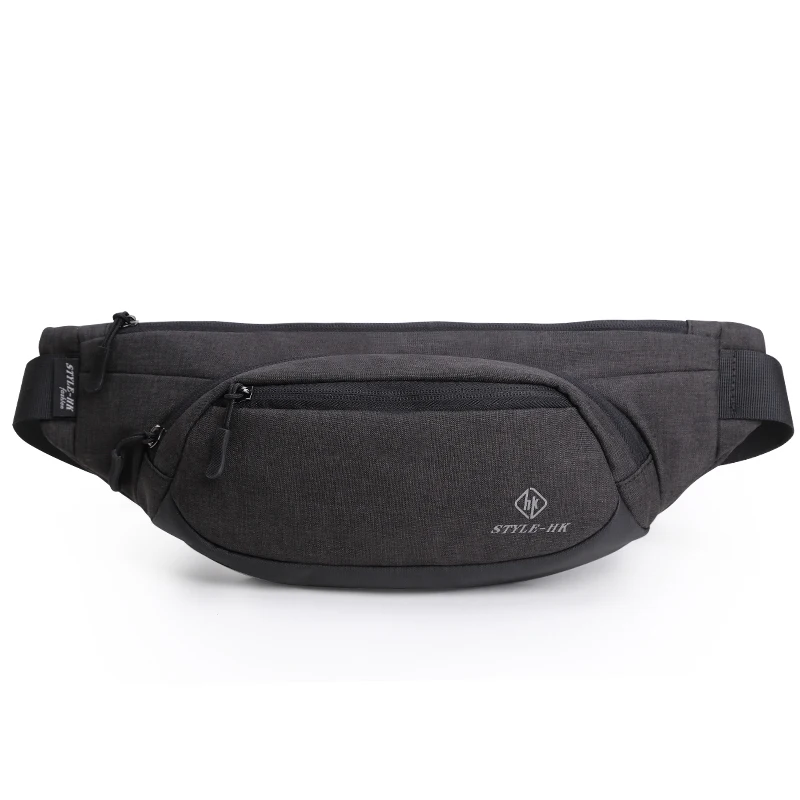 Дешево Hk Fanny Pack Мужские Черные Водонепроницаемые поясные сумки для мужчин Модный чехол для сигаретного Телефона Ремень для денег для путешествий з...