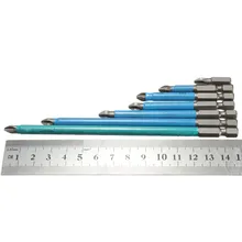 Drillpro 1 шт. противоскользящие S2 стальные магнитные отвертки биты с шестигранным 1/4 хвостовиком Отвертка Ручной инструмент для электрической отвертки