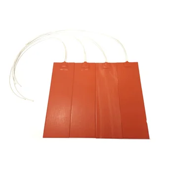 

220v 150w 76*250*1.5mm Silicone Band Heater for machine adheisve 1 side 500mm lead wire come out from middle of 76mm side