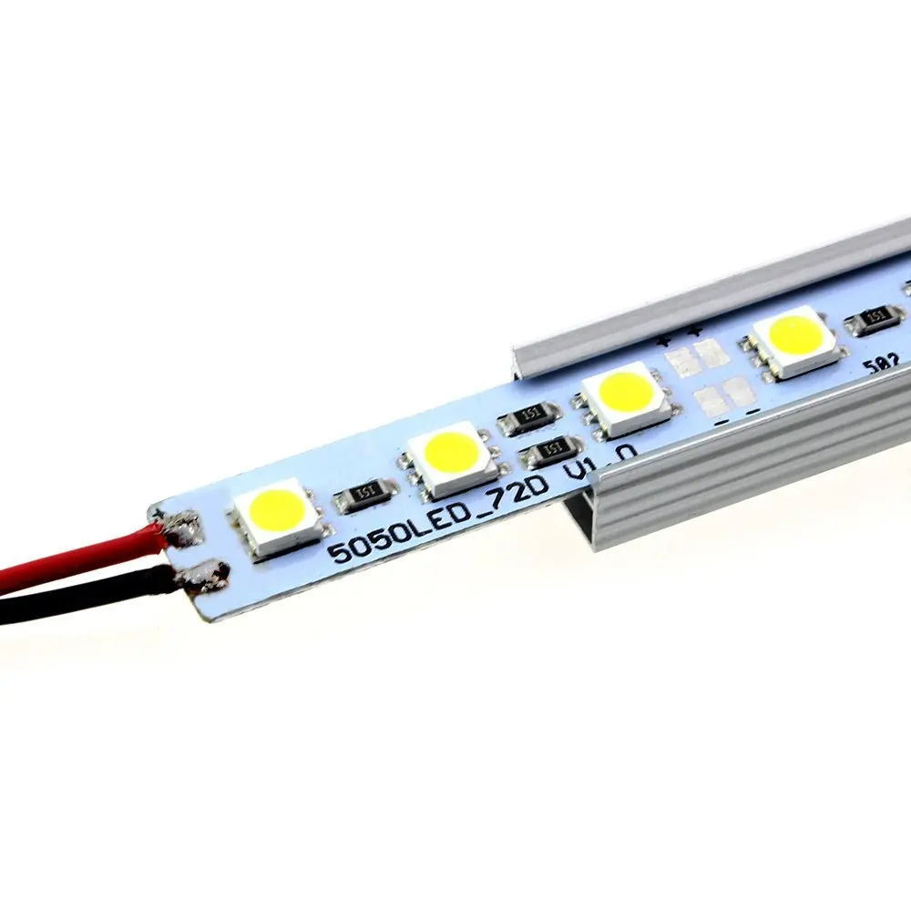 

50pcs/lot RGB 50m Cabinet 5050 SMD hard Rigid LED Bar Light Strip Landscape Lighting 0.5m 36Leds with U groove Aluminium