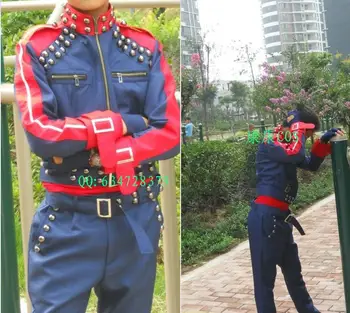 

2016 DMMD Dramatical Murder mizuki Cosplay Costume for men Leather jacket anime clothes carnival Costume Custom