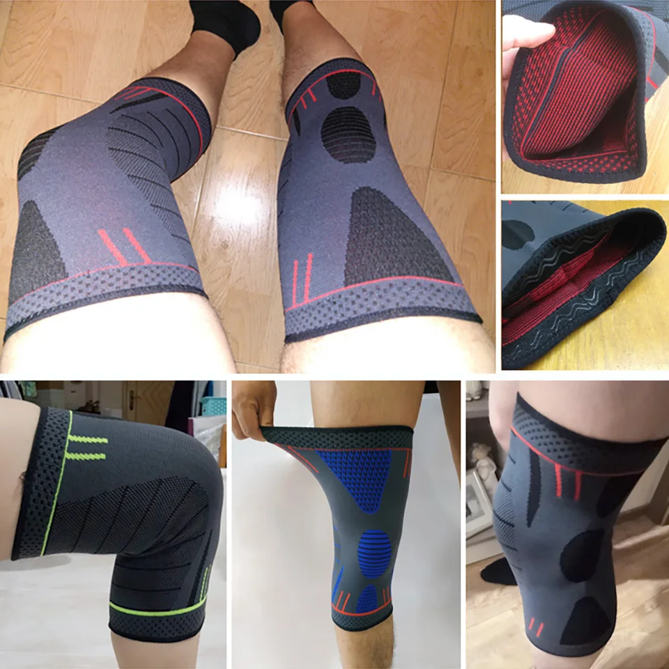

TIMOWIN 1 Piece Knee Protector Elastic Nylon Knee Pads For Running Arthritis Sports Joint Pain Relief And Injury Recovery