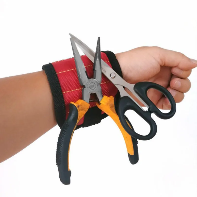 

Strong Magnetic Magnet Wristband Pocket Wrist Support Tool Bag Hand Bracelet Pouch Bag Screws Drill Holder
