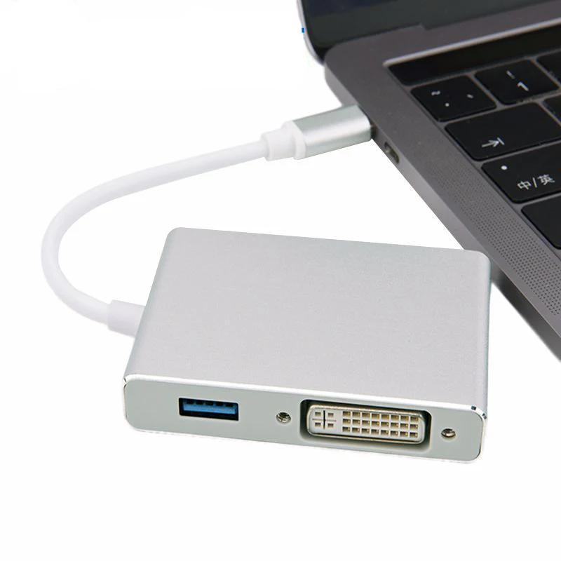 Baolyda USB C к HDMI 4K адаптер Thunderbolt 3 концентратор USB 3,1 type C к HDMI VGA DVI USB мульти концентратор для MacBook/Pro Chromebook Pixel