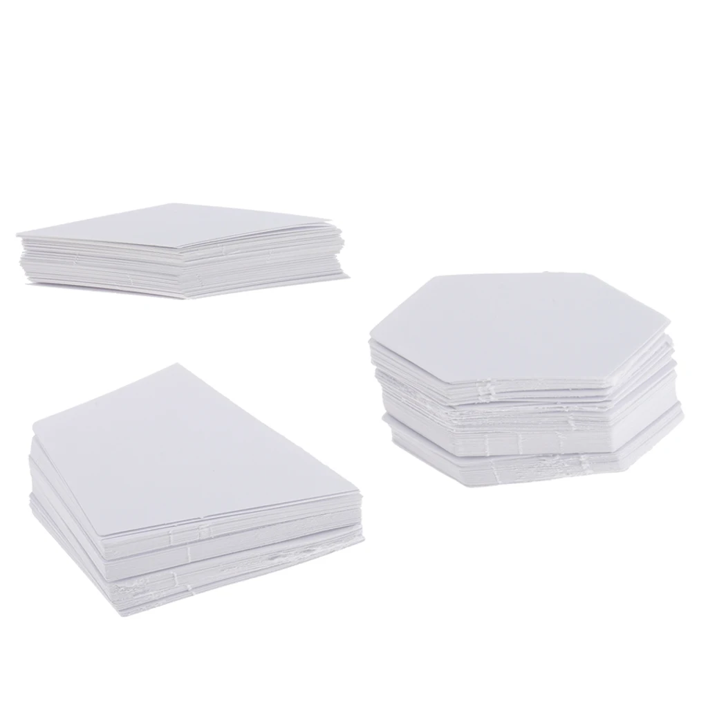Prettyia 300Pcs/lot Irregular Paper Quilting Template Paper Piecing for Patchwork Sewing 