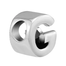 Подходит для браслетов Pandora Charms Letter G Beads 925 пробы-серебро-ювелирные изделия