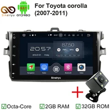 android 6.0 car dvd player For Toyota corolla 2007 2008 2009 2010 2011 in dash 2 din 1024*600 car radio gps video head unit