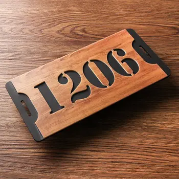 

150 * 70mm house number; European-style door sign; port number; tailor-made; Apartment, house, Hotel, Villa door plate