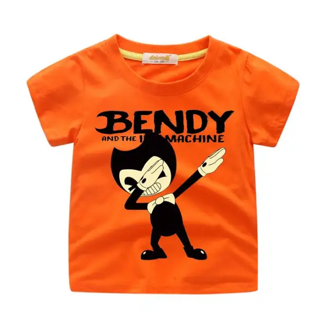Kids Cartoon Dab Bendy Print T-shirts Clothes Boys Tees Tops Costume Girls T Shirt Clothing Children Summer Tshirt Baby 5