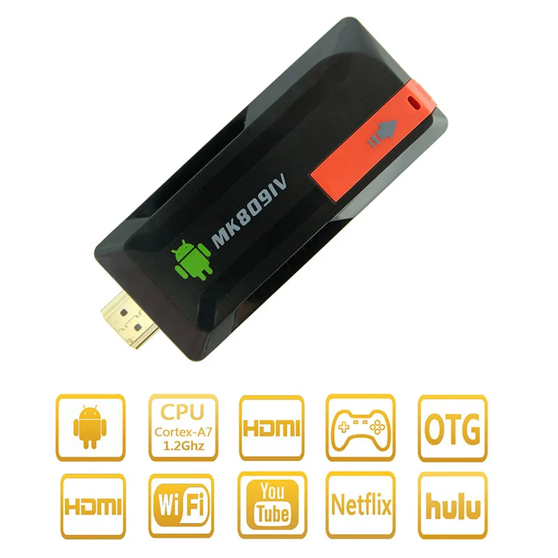 MK809IV RK3229 1080P OTG Mini PC Android TV Dongle 1G RAM + 16G ROM Android 5.1 Network HD Player TV Stick