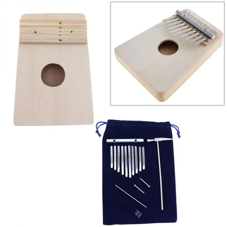 SLADE 10 Ключ Kalimba DIY Kit бук дерево большой палец пианино Mbira для картина ручной работы родителей и детей