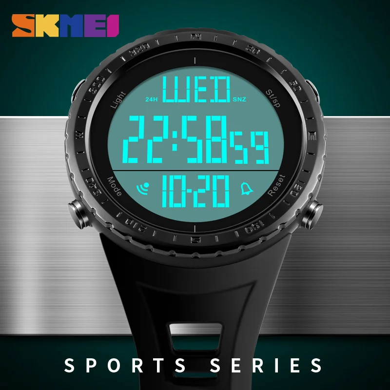 SKMEI Sports Watches Men Big Dial Outdoor Countdown Chronograph Shock Watch Waterproof Digital Wristwatches Relogio Masculino
