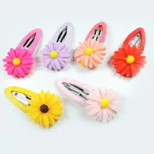 2017 NEW 1 PIECE Hair Accessories Kids Flower Shaped Hairpins Girls Hair Clip 6 Colors