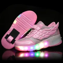 Dětské skate boty s kolečkem na patě a s LED osvětlením