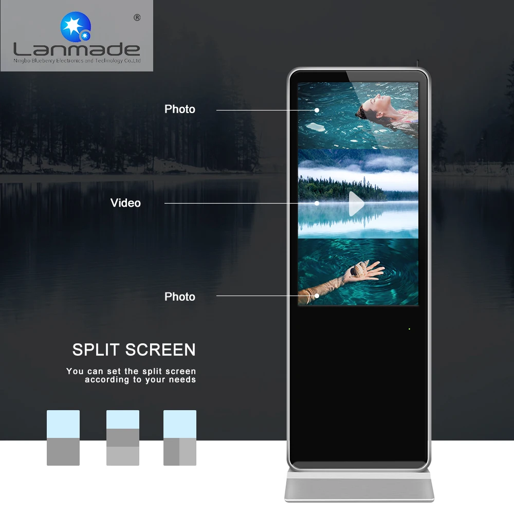 43 дюймов, 1080P напольное покрытие, ЖК-дисплей для управления сетями, киоск, стенд, сетевой экран