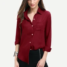 Спортивная женская шифоновая блузка, топы, походные рубашки, женская блуза на пуговицах, свободные с длинным рукавом, походные рубашки, женские красные Рубашки, Топы 836050