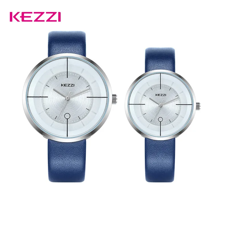 KEZZI 2019 любовник часы кожаный Водонепроницаемый Мода кварцевые для Для мужчин