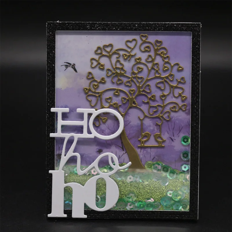 

AZSG Purple Tree Metal Cutting Mold DIY Scrapbook Album Decoration Supplies Clear Stamp Mold Paper Card