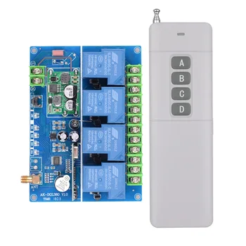 

DC12V 13V 16V 18V 22V 24V 30A 4CH High Load 433Mhz Remote Control Switch LED Lamp Motor Waterpump Power Remote LED Power ON OFF