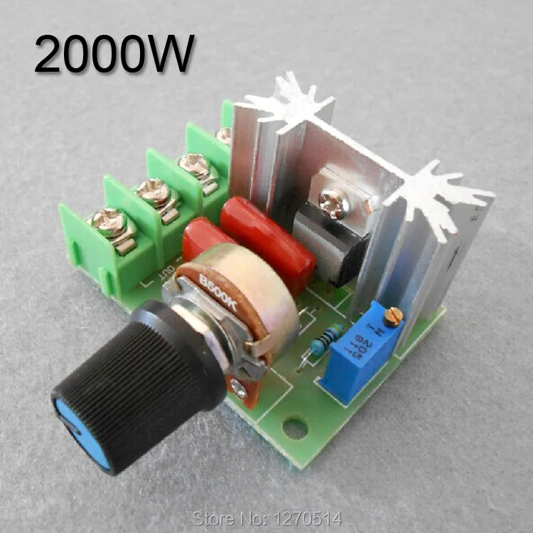 2pcs, Rotary switch, 2000W High power electronic voltage regulator for
