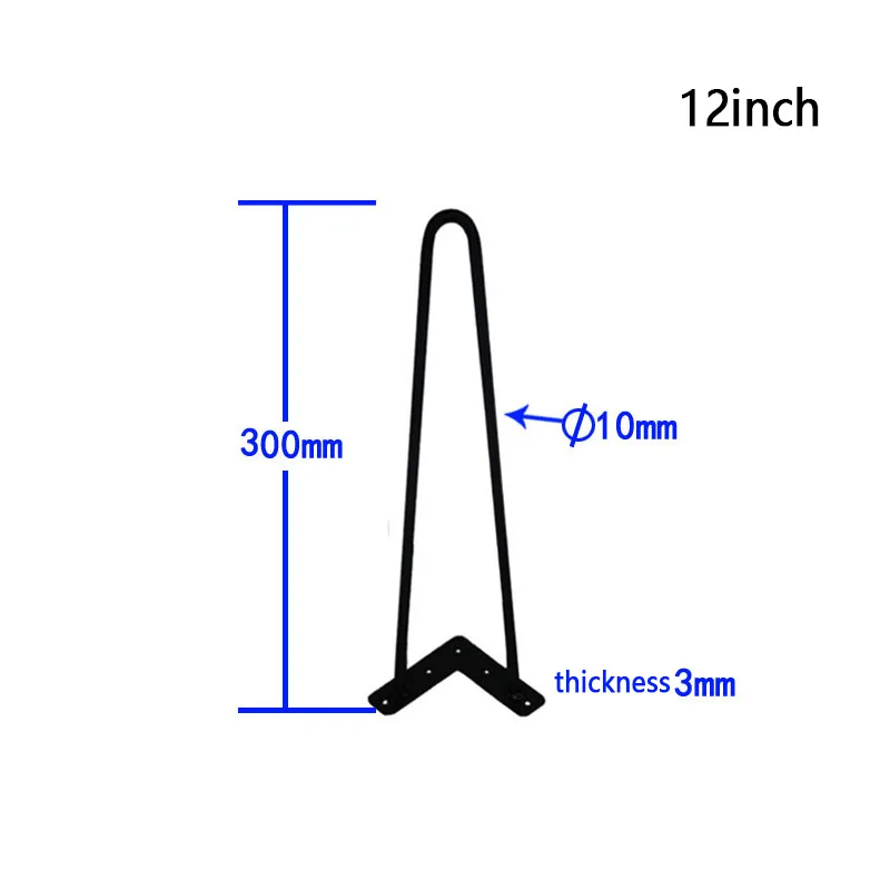4/12/16 дюймовое железо Металлический Стол ног аксессуары для дома простые ножки стола современная мебель провода ноги