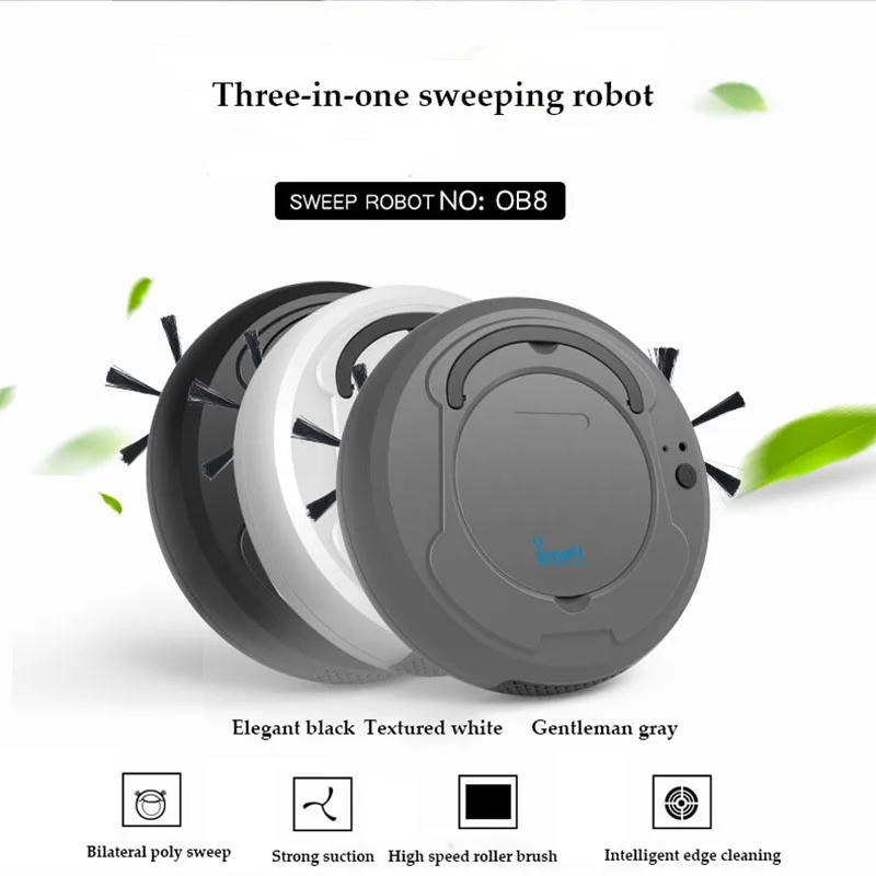 3in 1 Rechargeable Floor Sweeping Robot Intelligent Self