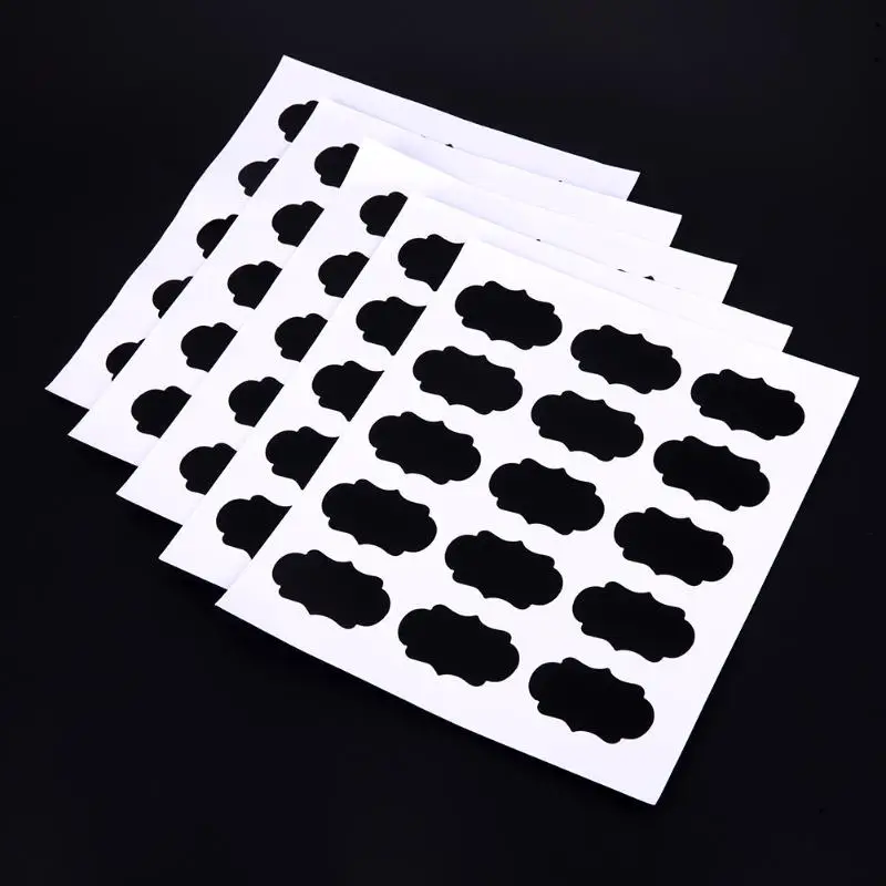 15/36/50/75pcs Stickers Blackboard Sticker Label Sticker Organizer Kitchen Chalkboard Craft Mark Multifunction Novel Stationery
