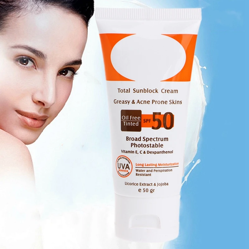 50ml Sunscreen Cream SPF 50+ Moisturizing Skin Protect Sunblock Face