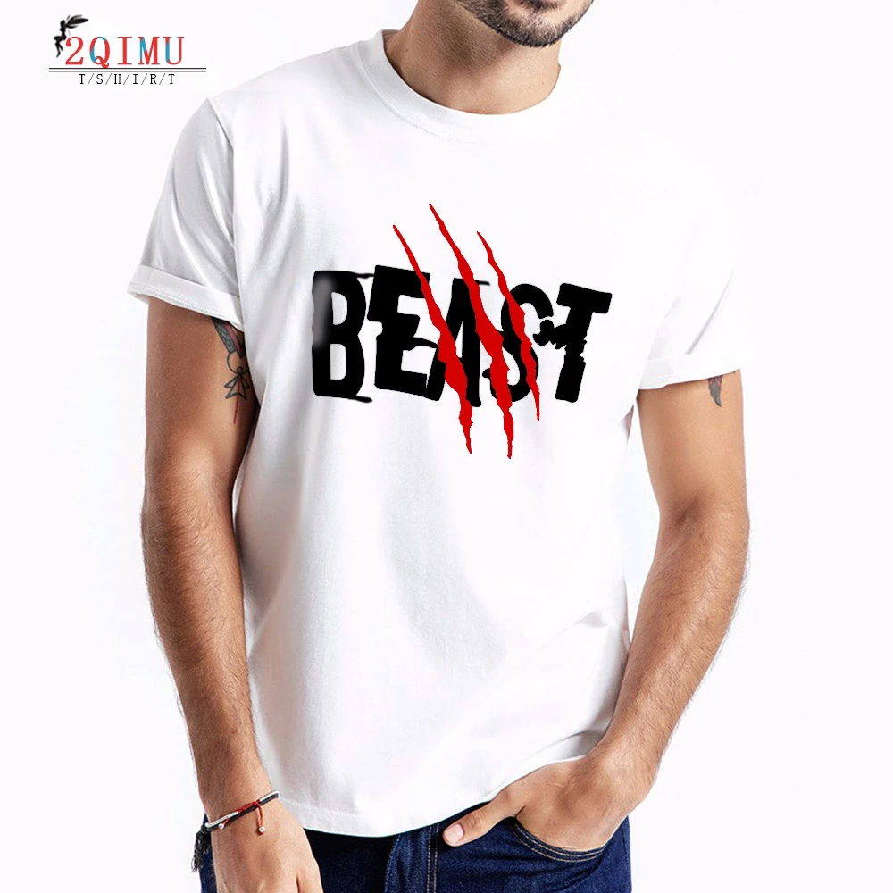 

2QIMU Cotton Mens Letter Print T-Shirts 2019 Summer Short Sleeve T-Shirt Mens Brand Sports Style Casual O-Neck Fitness Top Tees