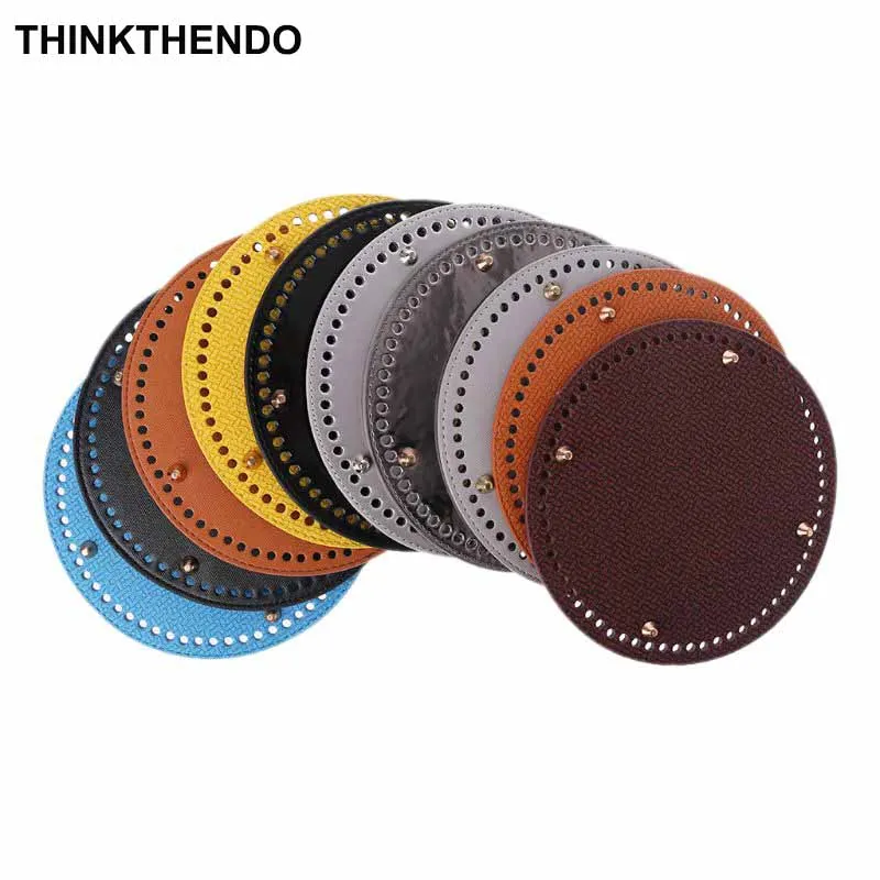 

Round Bottom with 64 Holes for Knitting Purse PU Leather Handbag DIY Shoulder Bag