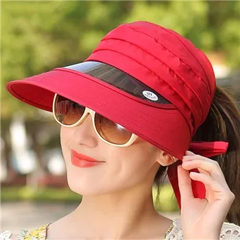 Горячая распродажа! Модные корейские прилив anti UV оптические стёкла шляпа с пустым верхом козырек Пляж кепки Защита от Солнца шляпа