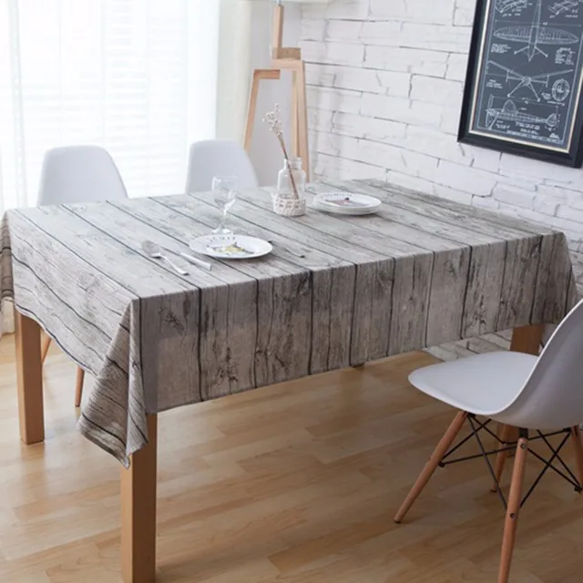 Nosii retro madera grano mantel algodón Lino tela de mesa cocina Pat ... Nosii retro madera grano mantel algodón Lino tela de mesa cocina Pat ...