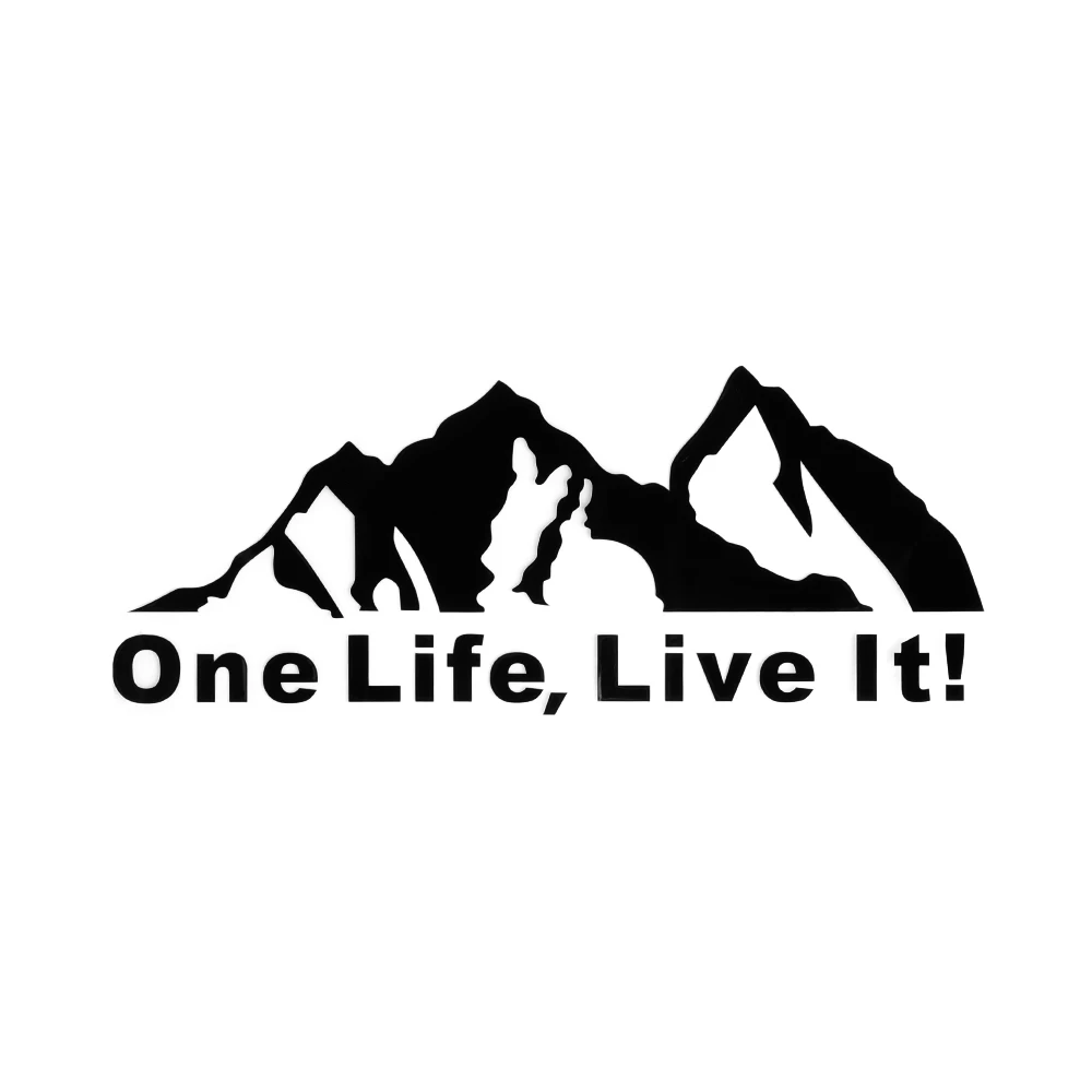 1 шт. ONE LIFE LIVE IT! Бездорожье горный силуэт автомобиля стикер окна виниловые наклейки для стайлинга автомобилей