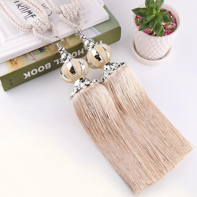 

1 Pair Curtains Hanging Ball Curtains Tassels Curtain Holder Tiebacks Bandages Brushes Curtain Accessories