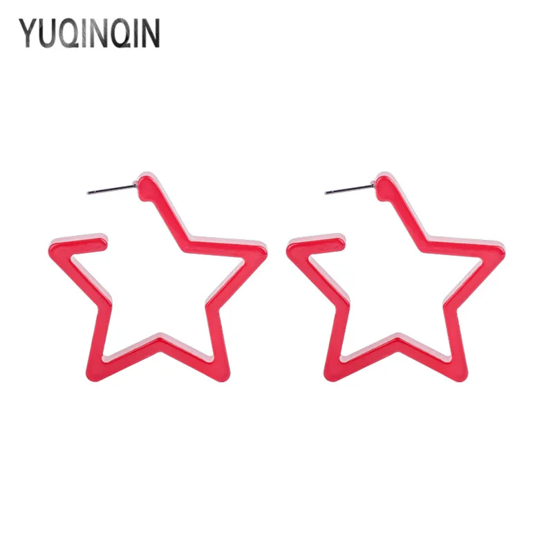 

YUQINQIN Trendy Drop Earrings for Women Acrylic Earrings Female Resin Statement Geometric Dangling Fashion Elegant Party Earring
