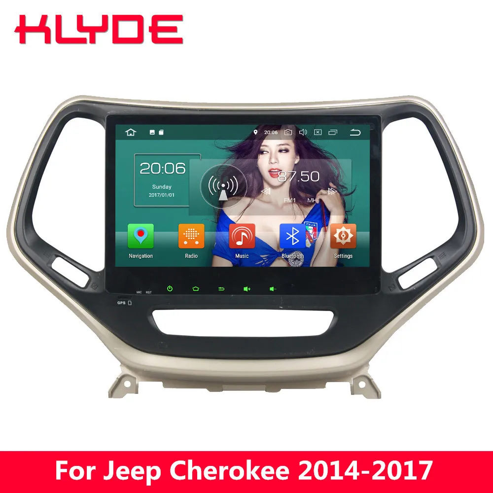 

KLYDE 10.1" IPS 4G WIFI Android 8 Octa Core PX5 4GB RAM 32GB ROM Car DVD Multimedia Player Radio GPS For Jeep Cherokee 2014-2017