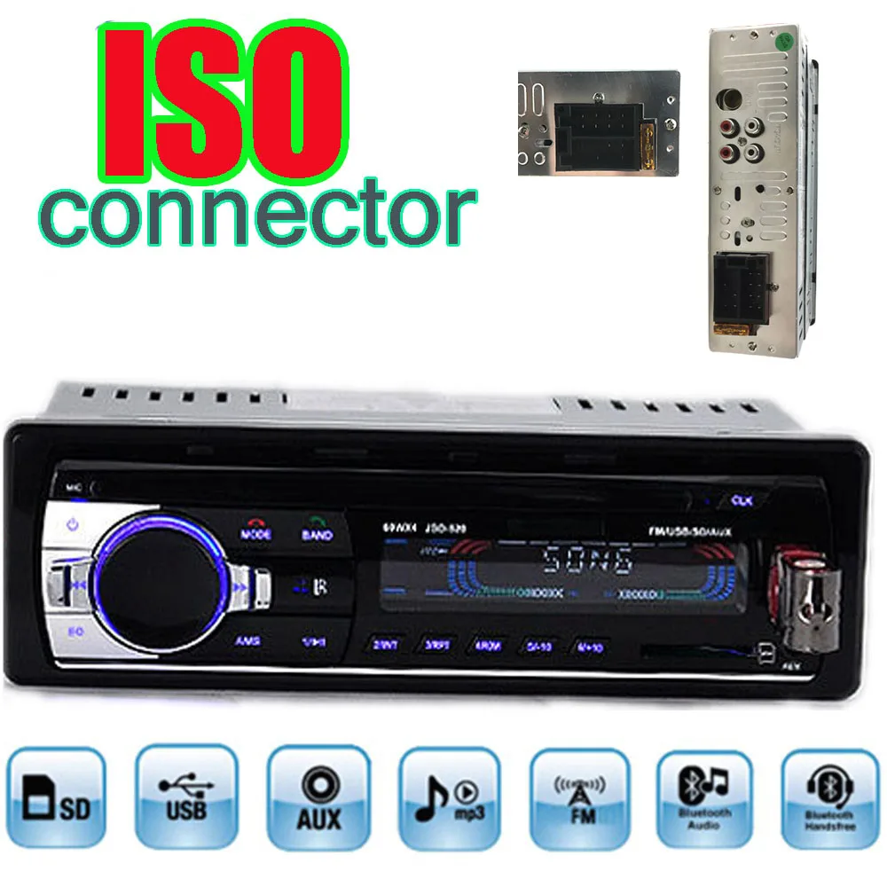 MP3/WMA/WAV плеер зарубежный склад горячая распродажа 1 DIN 12V стерео радио несколько эквалайзеров FM/SD/USB/AUX Bluetooth