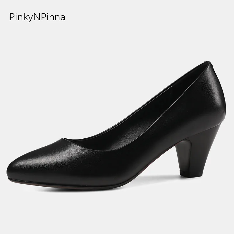 Туфли лодочки женские из натуральной кожи элегантные Нескользящие средний