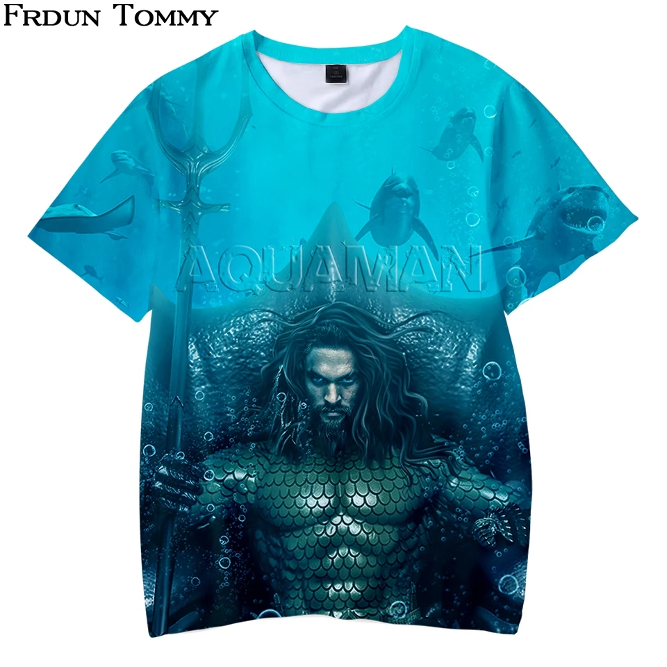 

Frdun Tommy Kids 2018 summer New Fashion Aquaman 3d Print T-shirt Cool Fashion Pullover Casual High Quality NEW Casual t shirt