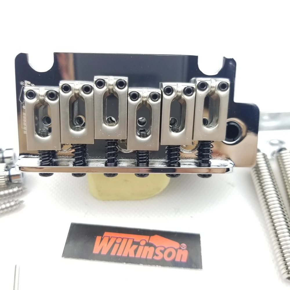 Billige Wilkinson Lizenzierte 2 Punkt Vintage Typ Elektrische Gitarre Tremolo Brücke Chrome Silber für Strat Und Suhr Gitarre WOV06