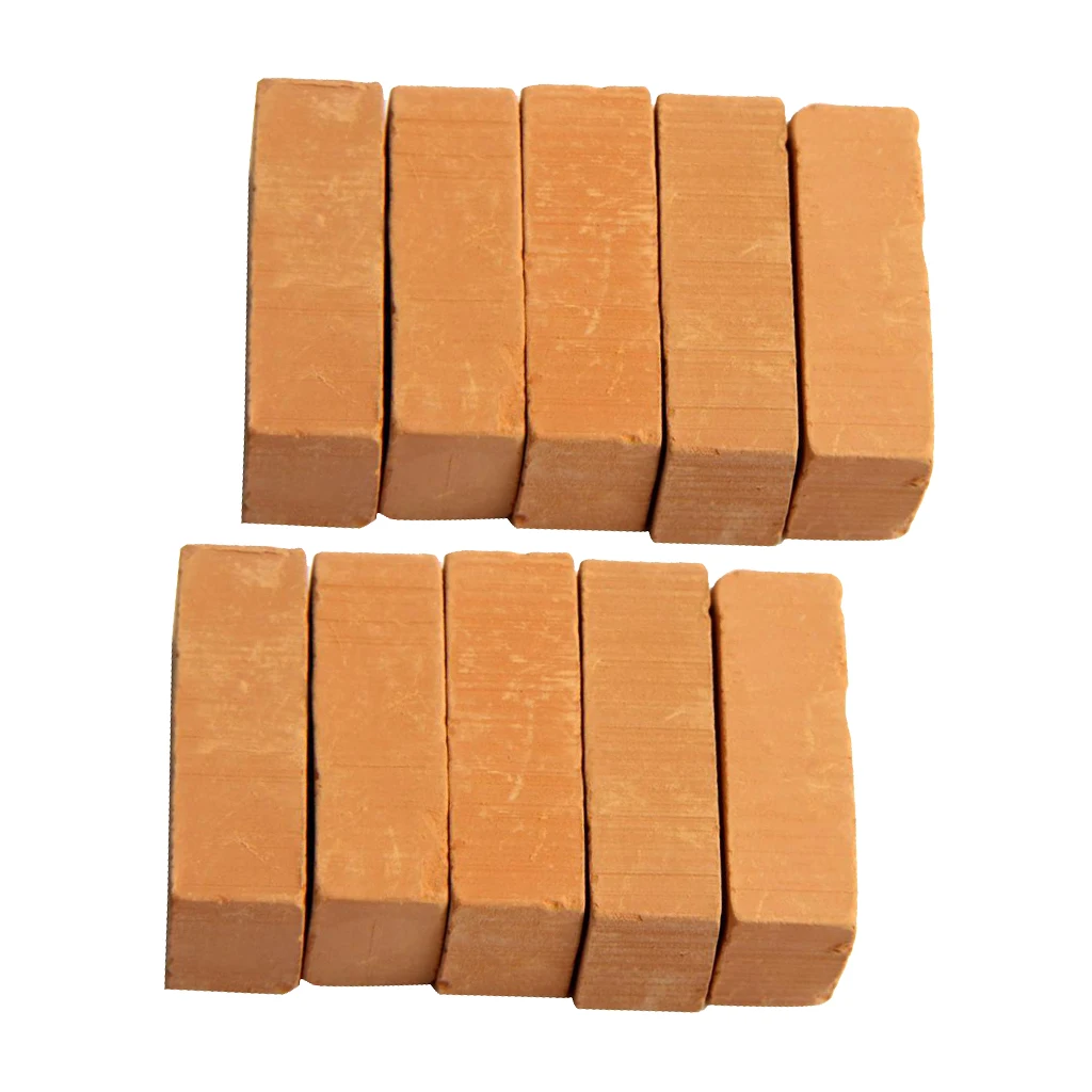 

10 Pieces Simulation Porcelain Brick Model Red For Architecture Building Accessories Decor Ornaments, 30 x 15 x 10mm