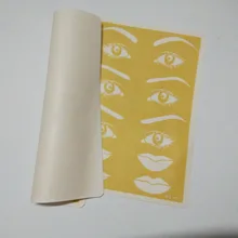 ; набор из 10 шт./лот Одежда высшего качества глаз, бровей, губ, с имитацией кожи Перманентный макияж кожа для обучения татуировкам косметический подготовки кожи