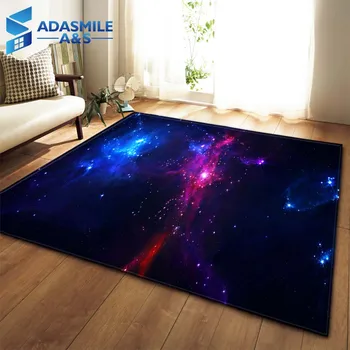 

3D Galaxy Space Stars Carpets Living Room Decoration Bedroom Parlor Tea Table Area Rug Mat Soft Flannel Large Rug and Carpet