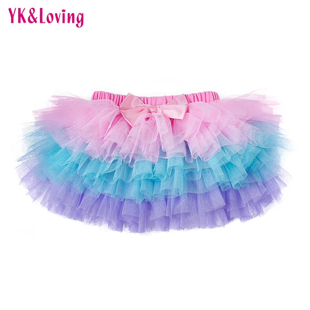 Новинка летняя юбка для девочек детская пачка кружевная сетчатая Pettiskirt