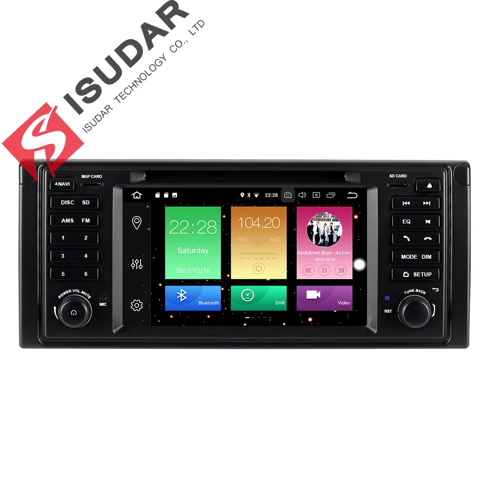 Isudar Car Multimedia player font b GPS b font Android 8 0 Car Radio 1 Din