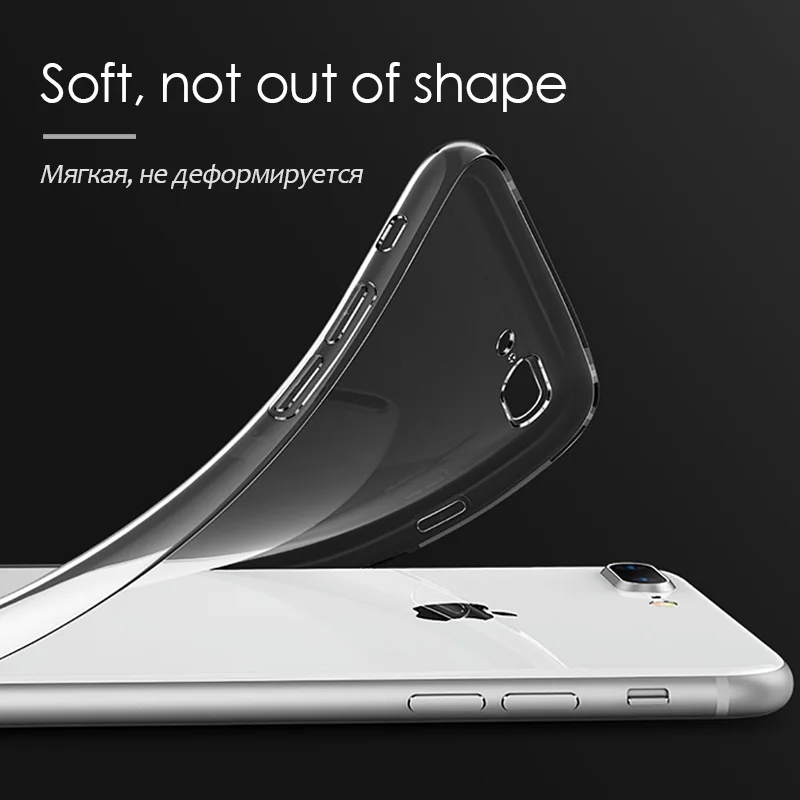 ZNP прозрачный ТПУ ультра тонкий мягкий чехол для телефона для iPhone 6 6s 7 8 Plus X Силиконовый чехол s для iPhone X 8 7 6 Plus 5 5S чехол