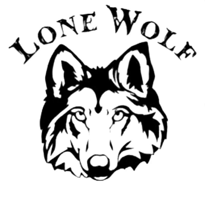 Buy 15.2CM*14.2CM Lone Wolf Head Car Or Truck Vinyl